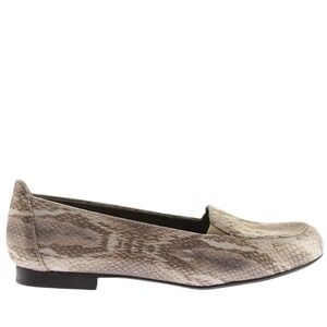 Ros Hommerson Women's Snake Print Loafer Flats Tan‎ Beige Slip On Shoes 13M